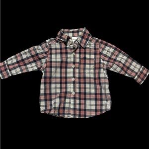 Carters L/S plaid shirt size 6 months